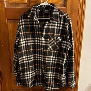 Wesc Black and White Checkered Shirt Jacket